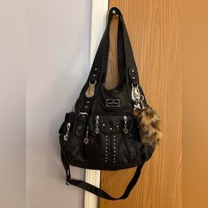 NWOT Angel Kiss Black Studded Hobo Bag